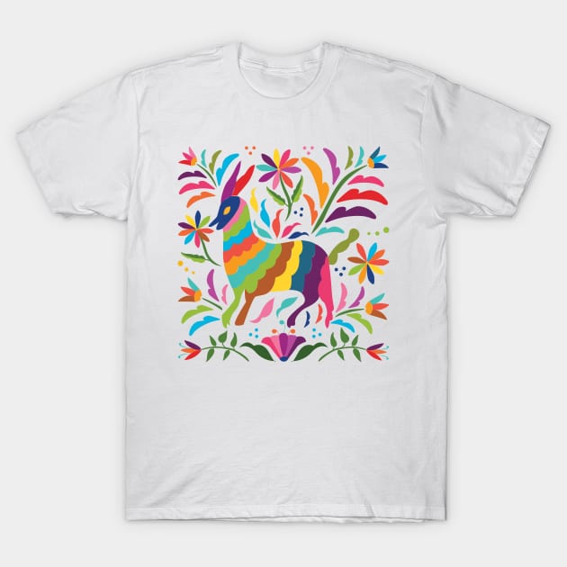 Mexican Otomí Goat by Akbaly T-Shirt by Akbaly